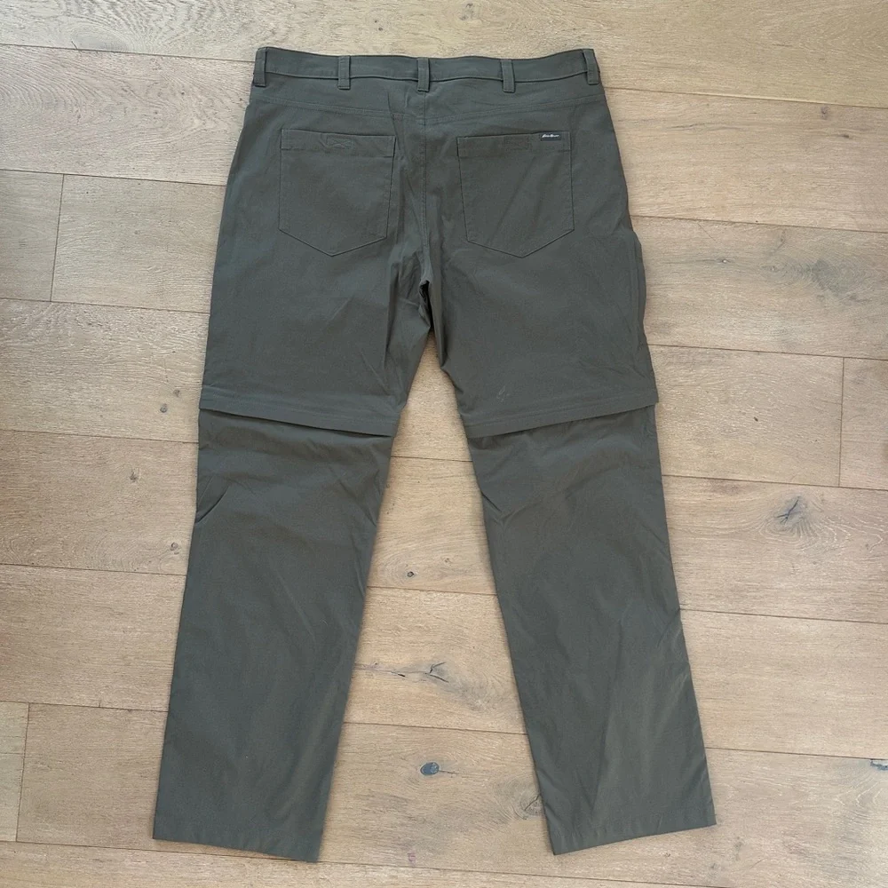 Eddie Bauer men's convertible tech pants 40 x 34 olive slate - Picture 3 of 5